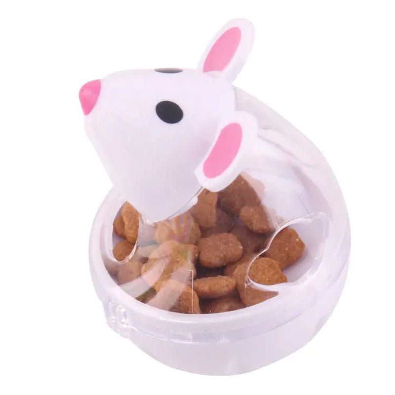 Cat Mice Food Tumbler Cat Food Toy Ball Interactive Cat Food Feeder Leak Food Interesting Plastic Cat Food Dispenser Treat Toy
