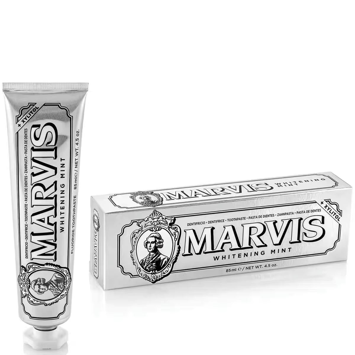 85Ml Italy Original Marvis Whitening Mint Freshen Breath and Remove Smoke Stains Toothpaste