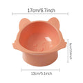 High Cat Food Bowl 400Ml Tilted Raised Pet Bowl Anti-Slip Elevated Cat Food Bowls Food Grade Pet Feeding Bowls for Food And
