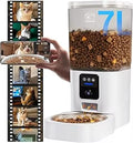 Automatic Cat Feeder with 2K Camera: 5G Wifi Automatic Dog Feeder with Night Vision,Cat Food Dispenser with 7L Large Food Storag