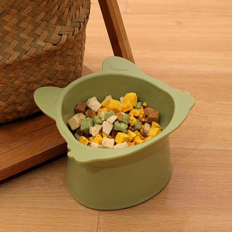 High Cat Food Bowl 400Ml Tilted Raised Pet Bowl Anti-Slip Elevated Cat Food Bowls Food Grade Pet Feeding Bowls for Food And