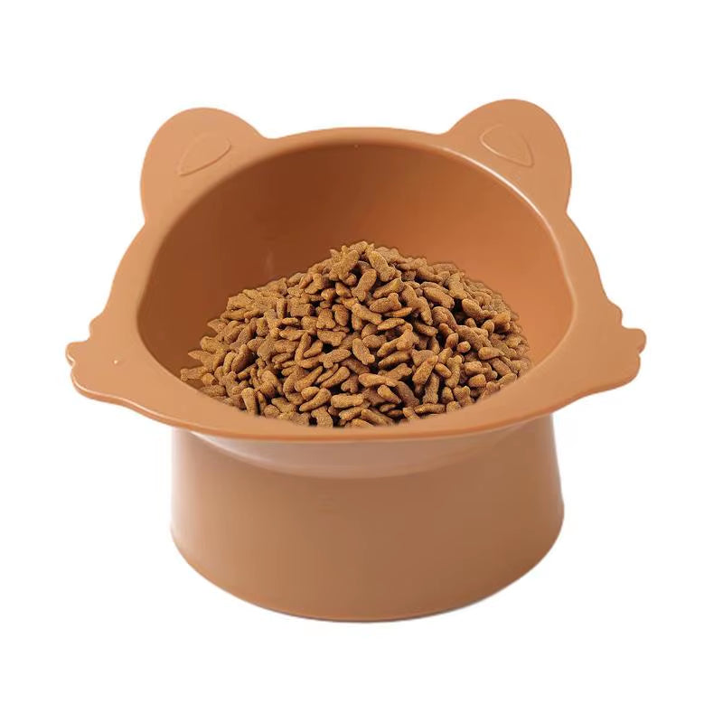 High Cat Food Bowl 400Ml Tilted Raised Pet Bowl Anti-Slip Elevated Cat Food Bowls Food Grade Pet Feeding Bowls for Food And