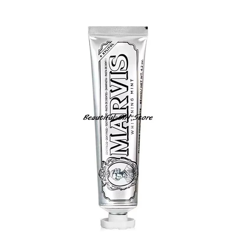 85Ml Italy Original Marvis Whitening Mint Freshen Breath and Remove Smoke Stains Toothpaste