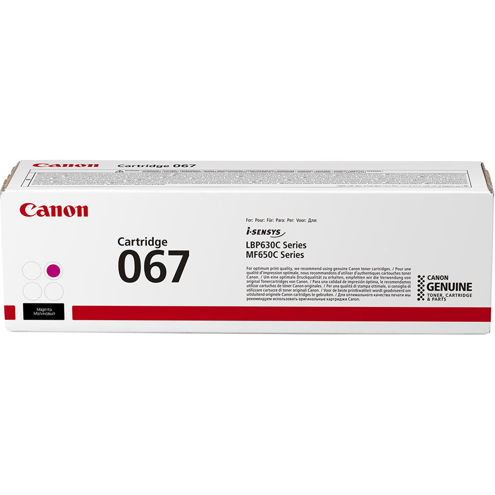 Canon 067 Original Toner Cartridge for i-SENSYS LBP631Cw, LBP633Cdw, MF651Cw, MF655Cdw, MF657Cdw - Black