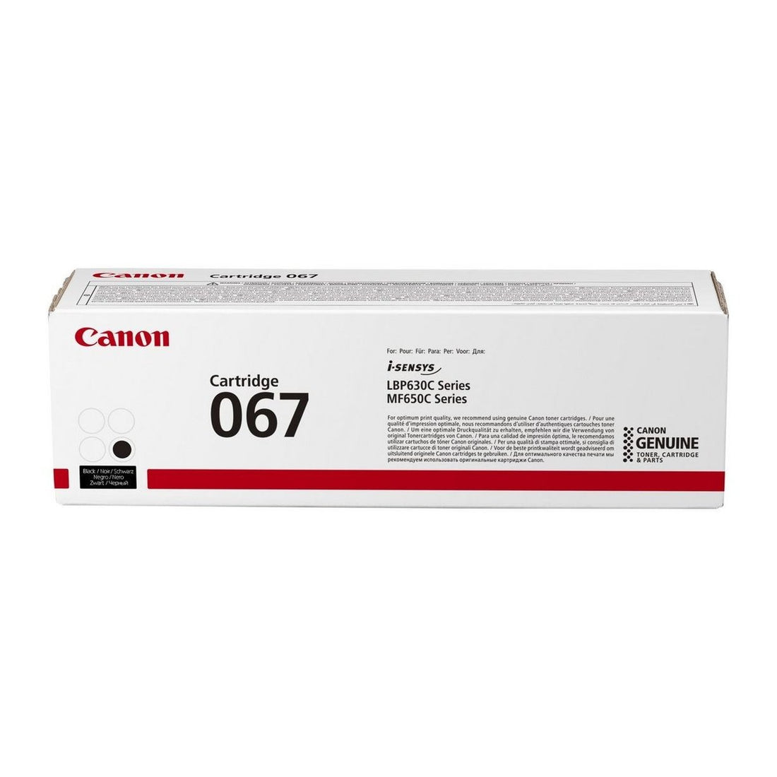 Canon 067 Original Toner Cartridge for i-SENSYS LBP631Cw, LBP633Cdw, MF651Cw, MF655Cdw, MF657Cdw - Black
